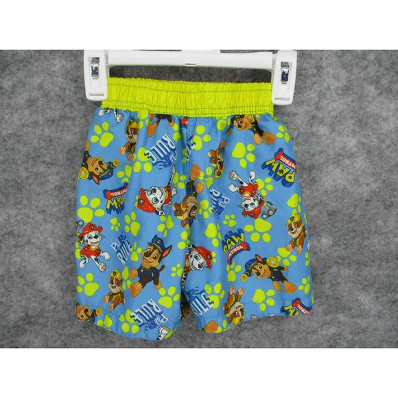Paw Patrol Boys Swim Set 3T Trunks Shirt Chase Marshall Rubble - Picture 6 of 9